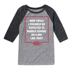 Boys' - Ferris Bueller's Day Off - How Could I Possibly Raglan Graphic T-Shirt - 1 of 3