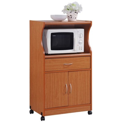 Microwave Kitchen Cart in Cherry - Hodedah