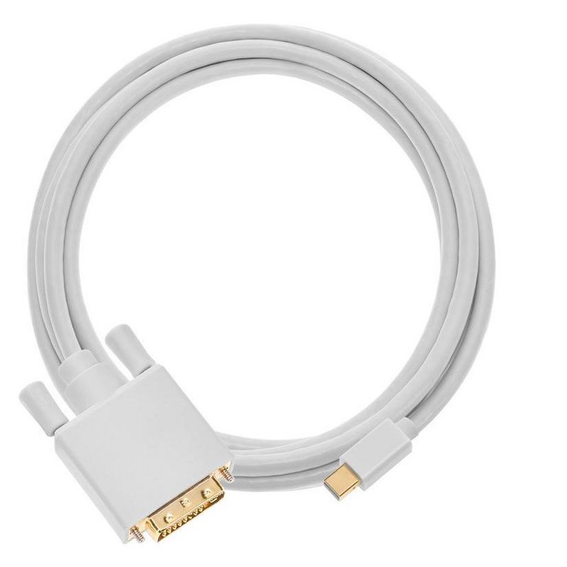 Monoprice Video Cable - 6 Feet - White | 32AWG Mini Display Port to DVI Cable, 4 of 7