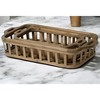 HomeRoots Set of Two Brown Wood Indoor Outdoor Tray With Handles - 2 of 4