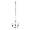 5-Light Glass Ceiling Glacier Petal Chandelier Metallic Silver - Elegant Designs - 2 of 4
