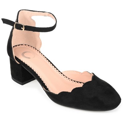 Journee Collection Women's Edna Wide Width Round Toe Low Block Heel Pumps