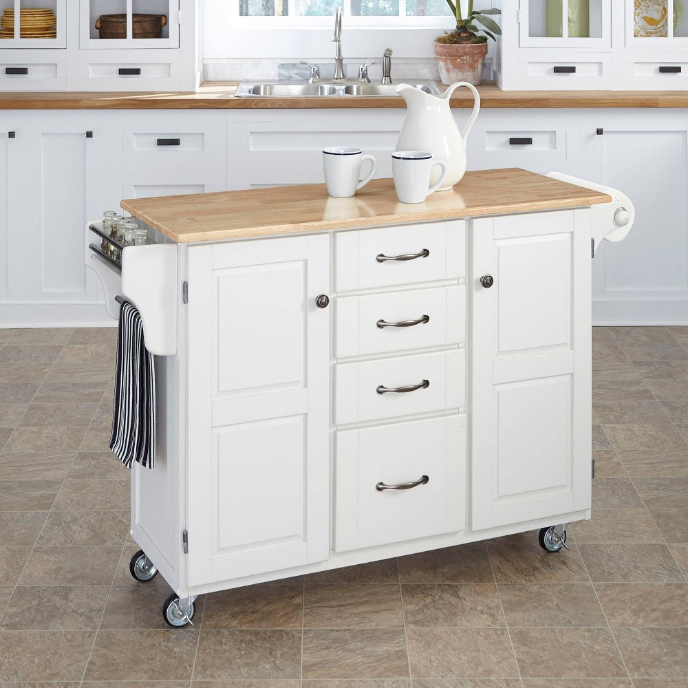 Kitchen Carts And Islands with Wood Top White/ - Home Styles