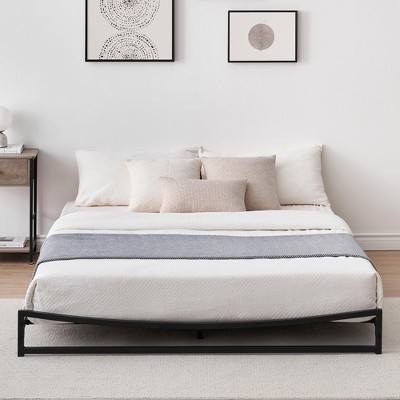 Homhougo Queen Bed Frame, 6 Inch Heavy Duty Metal Queen Size Platform Bed Frame Black