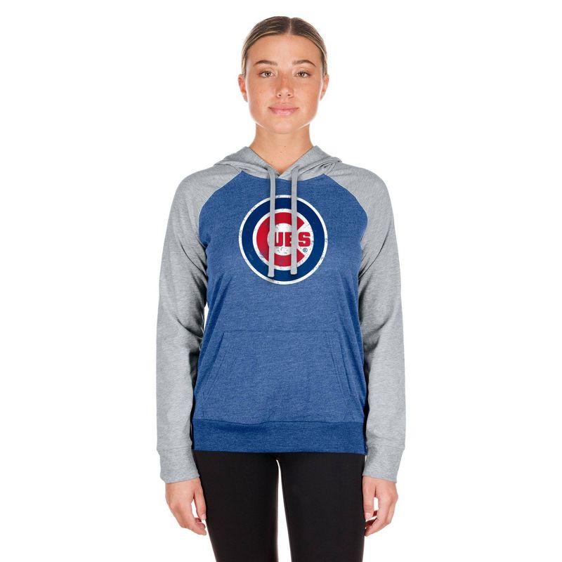MLB Chicago Cubs Women&#39;s Lightweight Bi-Blend Hooded Sweatshirt, 5 of 7