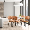 MAYEERTY Modern Armless Dining Chairs With Upholstered Fabric,Nailhead Trim And Wood Legs£¬Set of 2 - 2 of 4