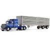 Ford LTL 9000 60" Aerodyne Sleeper w/Wilson PSAL Stockmaster Trailer Blue w/Stripes 1/64 Diecast Model by DCP/First Gear - 2 of 3