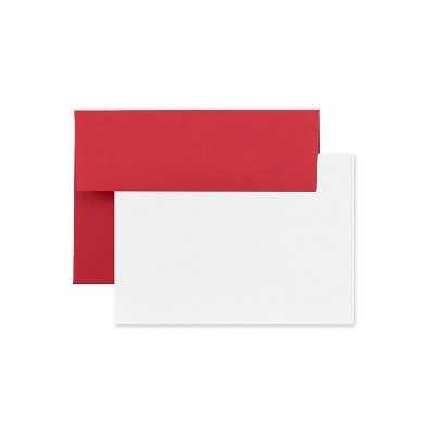 red blank cards and envelopes