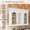 Vynxaria 40" Wall-Mounted White Medicine Cabinet with Mirror and Adjustable Shelves - 4 of 4