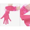 INSPIRE CHIC Women's Short Polka Dots Mesh Lace Gloves with Bow - 3 of 4