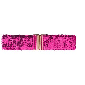 Allegra K Womens Elastic Waist Belt Sequins Decor Metal Interlock Buckles Belts for Dresses 1 Pc - 1 of 4