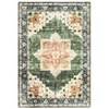 Washable Vintage Persian Area Rug Floral Print Distressed Oriental Rug - 2 of 4