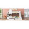 Full-Over-Full Castle Style Bunk Bed with 2 Drawers and 3 Shelves - 4 of 4
