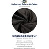 Ultimate Sack 4ft Bean Bag Chair and Footstool, Oversized Comfortable Indoor Floor Lounger, Giant Foam-Filled Furniture for Relaxing, Charcaol Fur - 2 of 4