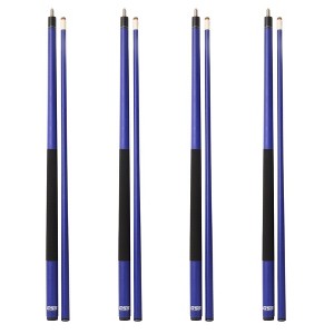 GSE Set of 4 Fiberglass Graphite Composite Billiard Pool Cue Sticks, 58" 2-Piece Pool Cues for Bar/House Use - 1 of 4