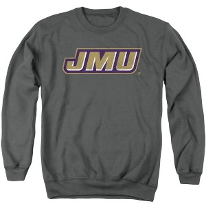 James Madison University JMU Official Distressed Primary Adult Crewneck Sweatshirt - 1 of 4