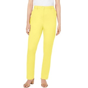 Jessica London Stretch Cotton Chino Straight Leg Pant - 1 of 4