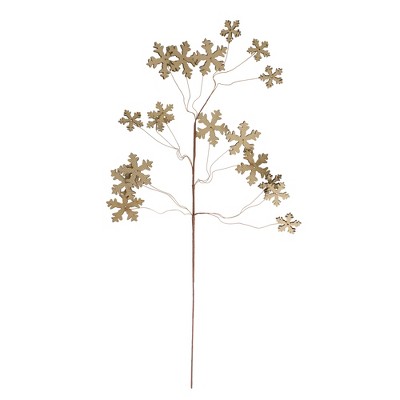 Melrose 28" Brown Tree Shaped Cut Out Snowflake Artificial Christmas Spray