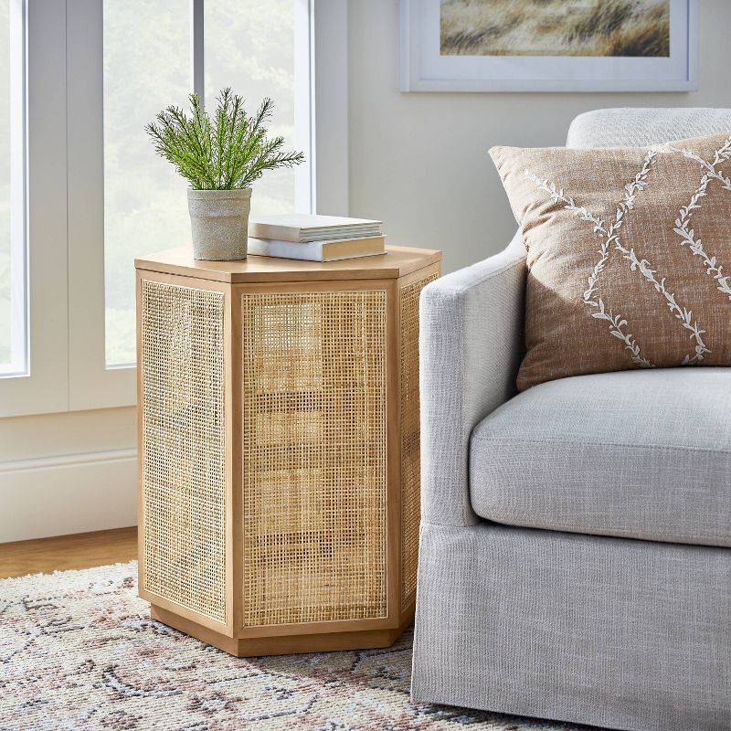 Lomita Rattan Accent Table Natural - Threshold&#8482; designed with Studio McGee, 3 of 13