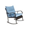 3 Pieces Patio Seating Set,Patio Rocking Rattan Chair Set Of 2 With Coffee Table,Patio Chairs Outdoor With Cushion -Maison Boucle - 3 of 4