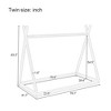 Twin Size House Shape Tent Bed with Sturdy Triangle Frame for Kids - 4 of 4