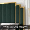 AMERLIFE Upholstered Bed, Modern Velvet Bed Frame with 61.4" Tall Gold Trim Headboard - 3 of 4