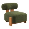 Racxily 27.25" Modern Boucle Lounge Chair, Solid Wood Frame with Rolled Backrest for Living Room & Office - 2 of 4