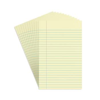Staples Notepads 5" x 8" Narrow Ruled Canary 50 Sh./Pad 12 Pads/PK TR57293/18601