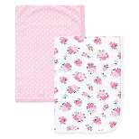 Luvable Friends Baby Girl Cotton Swaddle Blanket, Floral, One Size