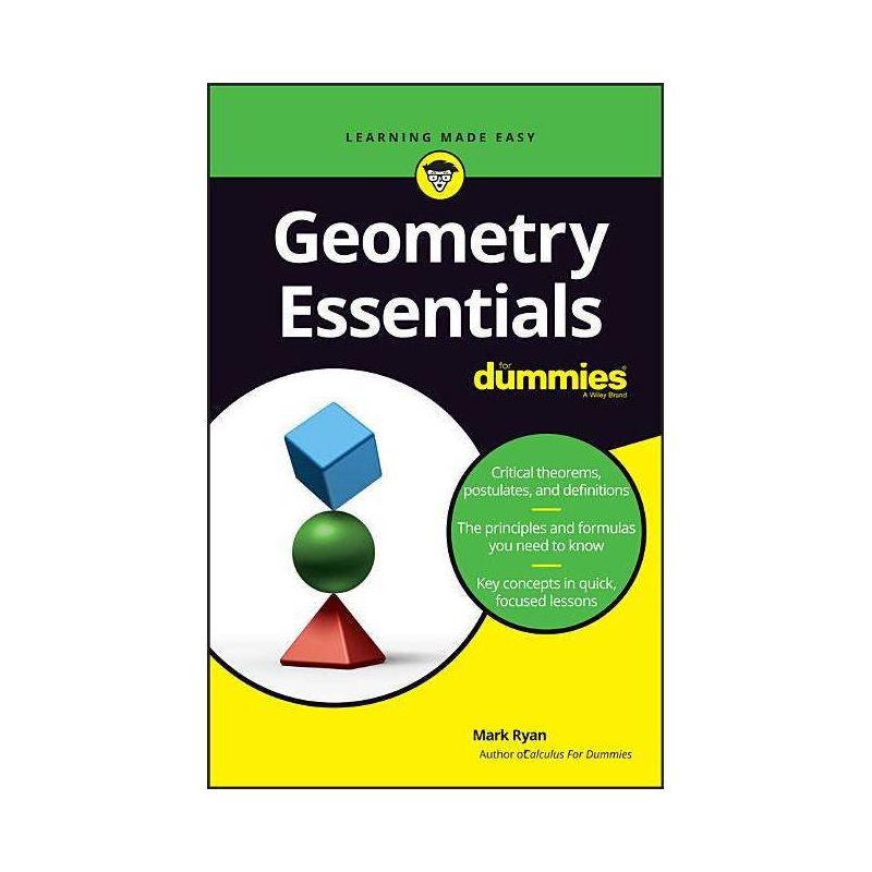 Geometry Essentials for Dummies - by  Mark Ryan (Paperback), 1 of 2
