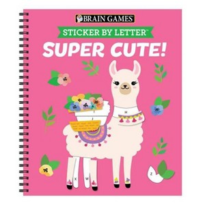 Brain Games - Sticker by Letter: Super Cute!- by Publications International Ltd & Brain Games & New Seasons (Spiral Bound) - 1 of 4