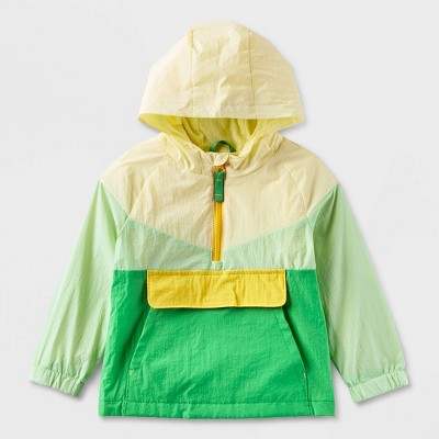 Image of Baby Boys' Lined Colorblock Anorak Jacket - Cat & Jack™ Green 12M