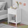 ORRD Nightstand with Drawer and Open Shelf, 26.68" Bedside Table for Kids, Girls, Boys, and Bedroom Use, White - 3 of 4