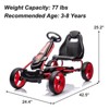 UNISOAR Pedal Go Kart for Kids, Pedal Powered Go Cart,Ride-On Toy with Ergonomic Comfort with Adjustable Seat(Black) - 4 of 4
