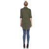 Women's Stretchy Button-Down Tunic - White Mark - 4 of 4