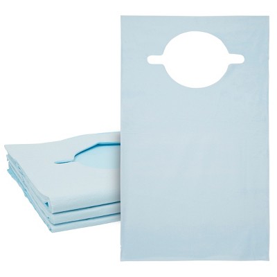 100 PACK OF WHITE DISPOSABLE PLASTIC ADULT BIBS FREE SHIPPING 