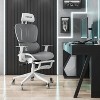 Airflex2 Mesh Gaming Chair with Footrest White - Techni Sport: Synchro-Tilt, 275 Lbs Capacity, Ergonomic Design - image 2 of 4