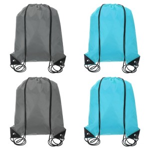 Unique Bargains Fitness Sports Travel Lightweight Drawstring Backpacks 4 Pcs - 1 of 4