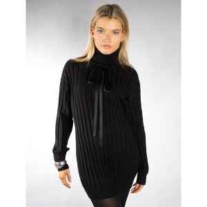 Jess by Meiko Women's Cable Knit Turtleneck Sweater Dress - 1 of 4