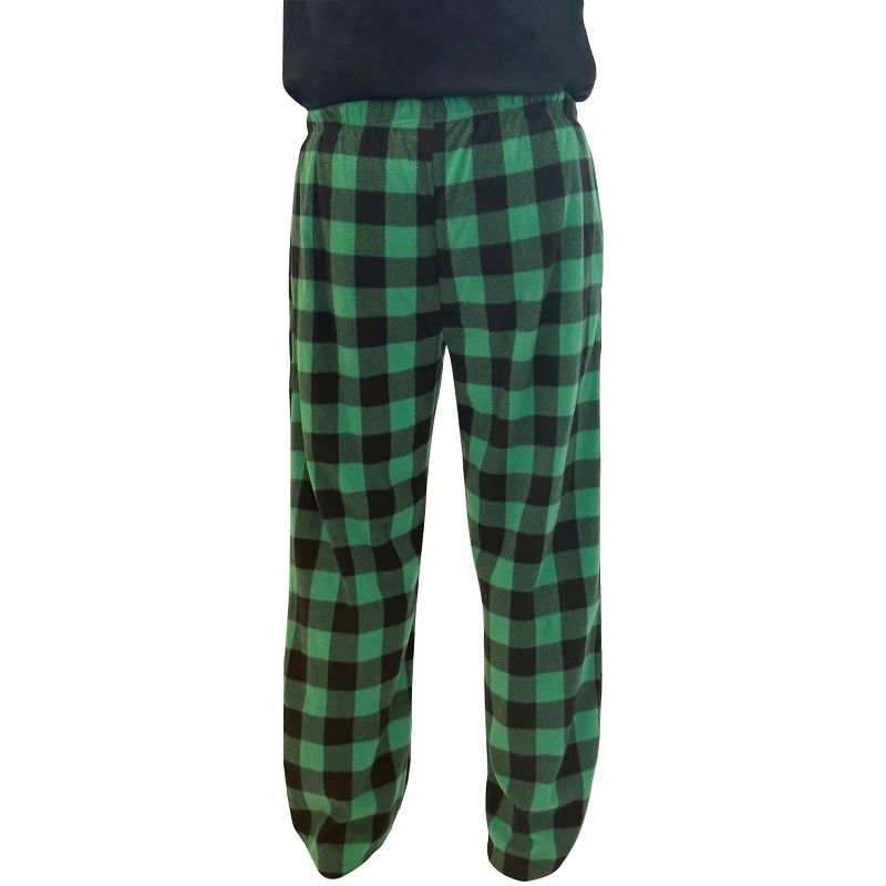 #followme Men's Microfleece Pajamas - Plaid Pajama Pants for Men - Lounge & Sleep PJ Bottoms, 3 of 4