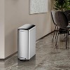 8 Gallon Trash Can, Stainless Steel Garbage Can with Inner Wastebasket, Soft-Close Lid - 2 of 4