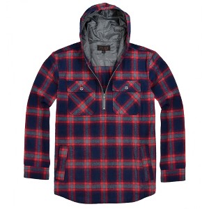 Men's Hooded Plaid Flannel Pullover - 1 of 2