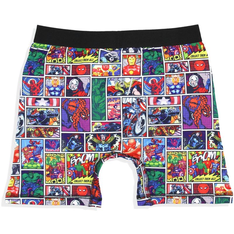 Marvel Mens' 2 Pack Vintage Superhero Comic Boxers Underwear Boxer Briefs Multicolored, 5 of 5