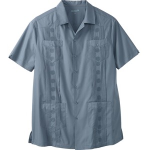 KingSize Men's Big & Tall Short-Sleeve Guayabera Shirt - 1 of 4