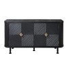 ORRD Modern 4-Door Accent Cabinet - Adjustable Shelf Sideboard for Hallway, Entryway & Living Room（Brown） - 3 of 4