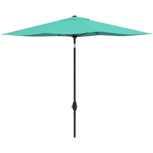 Okak Rectangular Outdoor Umbrella with Vented Canopy, Parasol Umbrella with Crank and Push Button Tilt, Pool Umbrella for Garden, Yard - 1 of 4