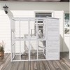 PawHut Outdoor Catio, Cat House Wooden Feral Cat Shelter, Cat Cage with Platforms, Waterproof Asphalt Roof, Ramps - 2 of 4