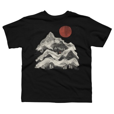 Boy's Design By Humans Blood Moon Lake Mountain By NDTank T-Shirt