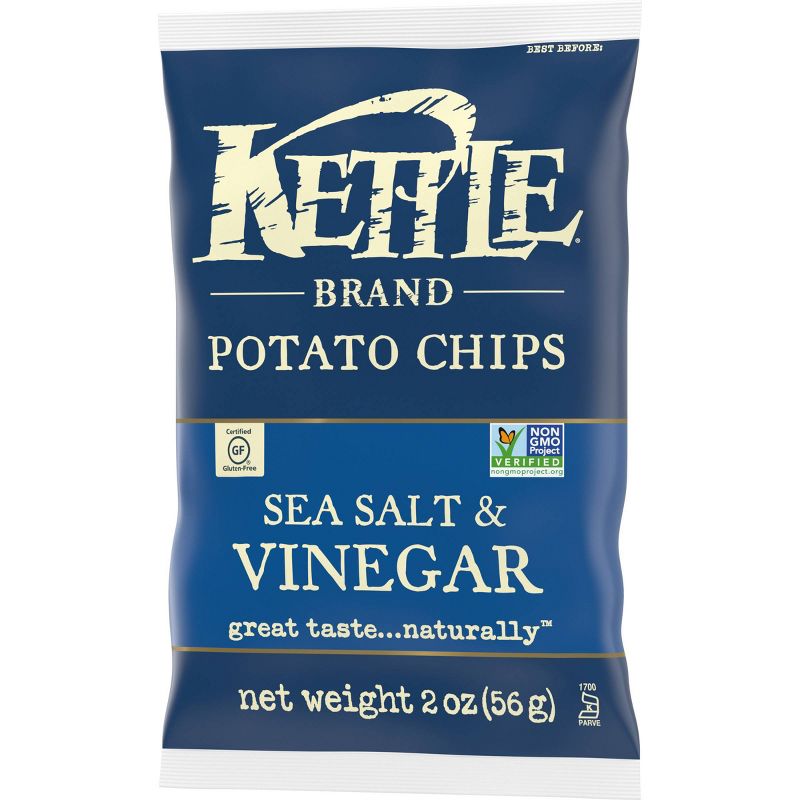 Kettle Brand Potato Chips Salt &#38; Vinegar Kettle Chips Snack - 2oz, 4 of 6