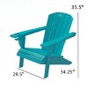 FONTOI Adirondack Chairs, Adirondack Chairs with Cup Holder, Outdoor Backyard Chairs with Reclining Seat Back for Garden, Blue, 29.5"*35.5"*34.25" - 2 of 4